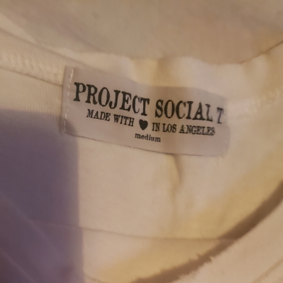 "Gypster" White Crop Top - Picture 5 of 5